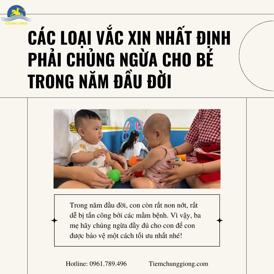 CÁC LOẠI VẮC XIN NHẤT ĐỊNH PHẢI CHỦNG NGỪA CHO BÉ TRONG NĂM ĐẦU ĐỜI