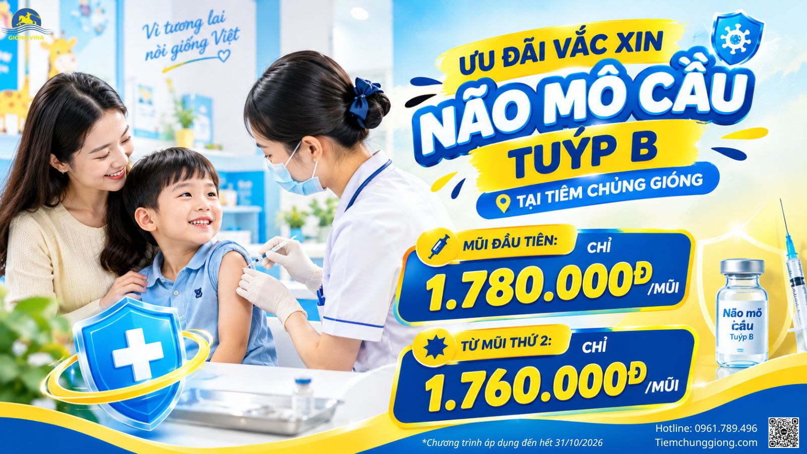 NÃO MÔ CẦU TUÝP B – CHỦ ĐỘNG PHÒNG BỆNH CÙNG GIÓNG VỚI GIÁ CỰC HỜI!