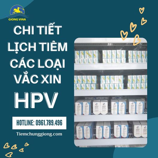 CHI TIẾT LỊCH TIÊM CÁC LOẠI VẮC XIN HPV