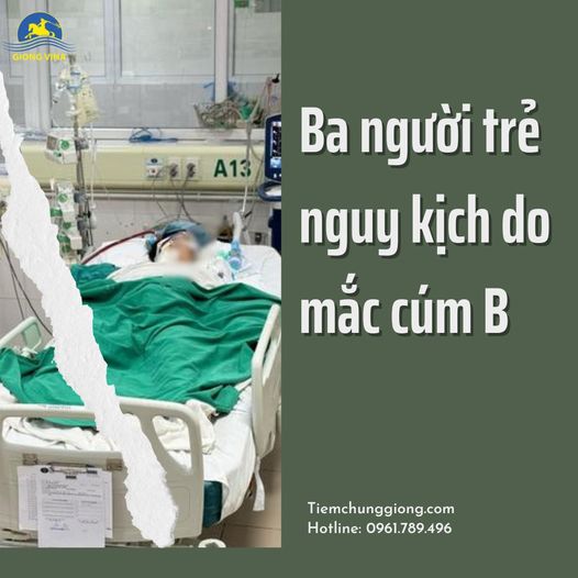 Ba người trẻ nguy kịch do mắc cúm B 