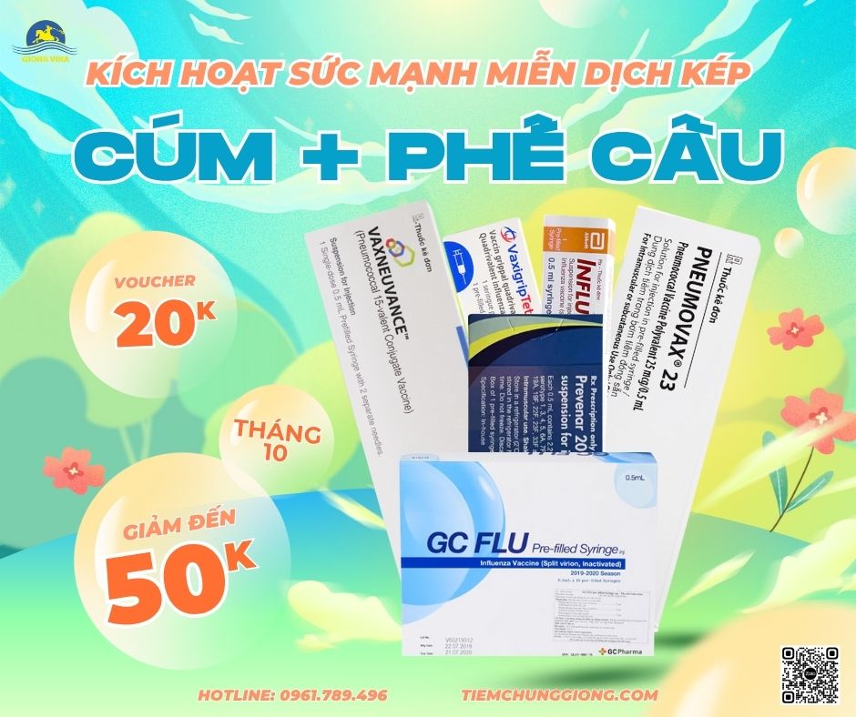 KÍCH HOẠT SỨC MẠNH MIỄN DỊCH KÉP! Tiêm Ngay Combo Cúm + Phế Cầu Đón Mùa Đông