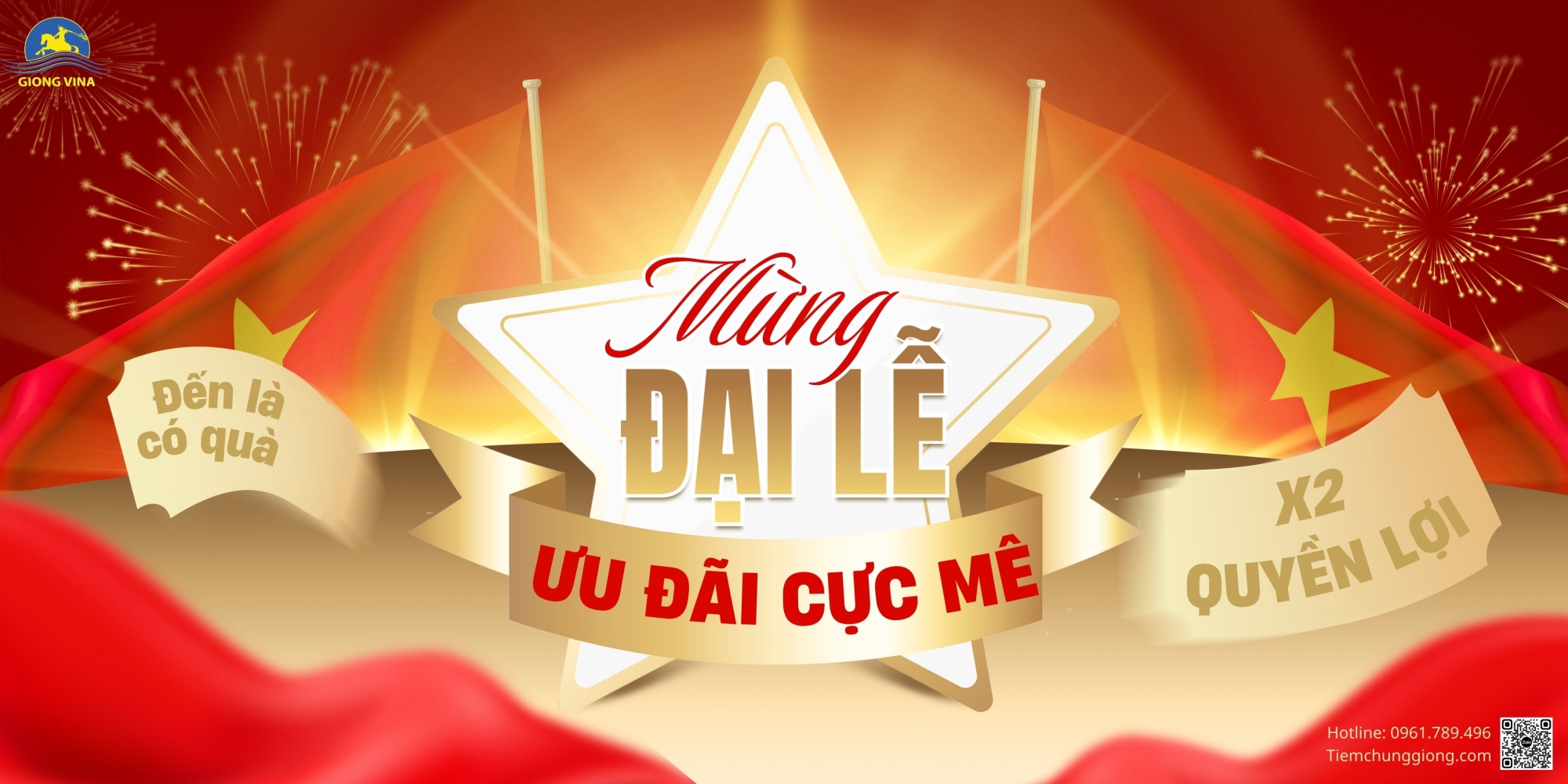 CHÀO MỪNG ĐẠI LỄ 30/4 - 1/5 - X2 ƯU ĐÃI CÙNG TIÊM CHỦNG GIÓNG
