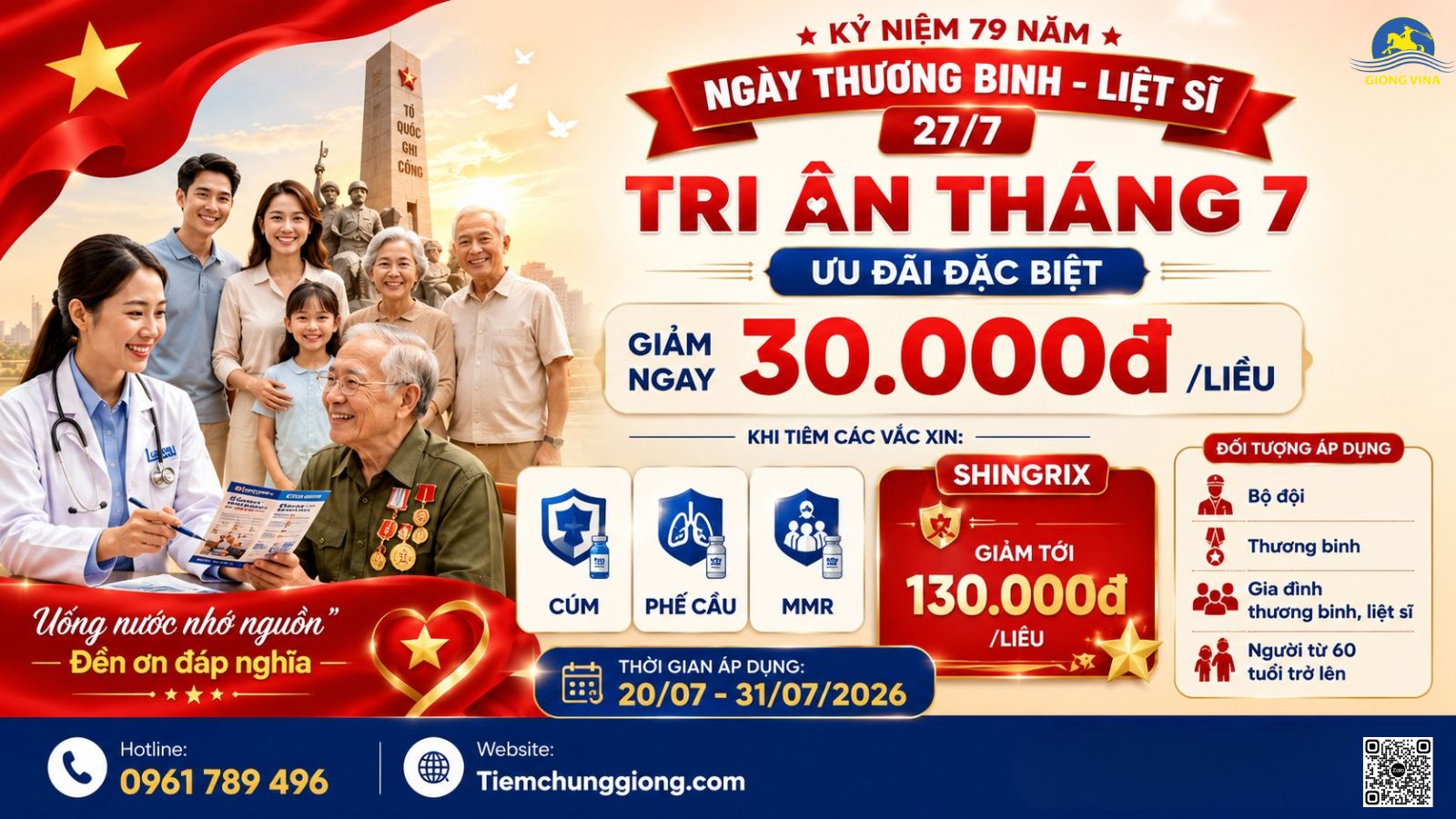 TRI ÂN NGÀY THƯƠNG BINH - LIỆT SĨ 27/7 - Kỷ niệm 79 năm Ngày Thương binh - Liệt sĩ (27/7/1947 - 27/7/2026)