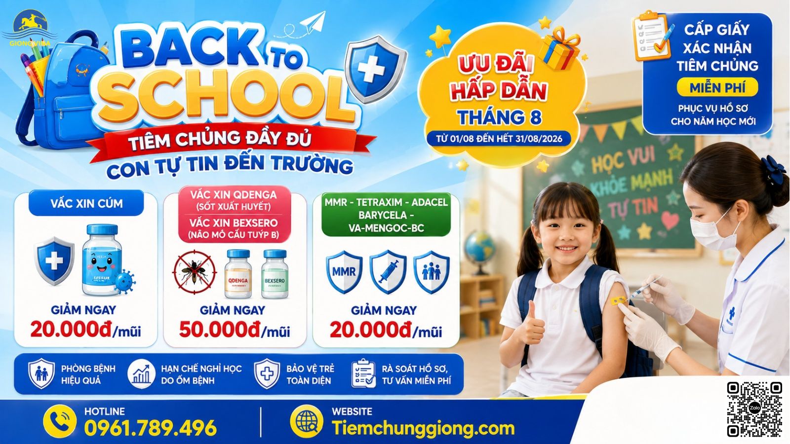 BACK TO SCHOOL – RÀ SOÁT LỊCH TIÊM, BỔ SUNG “LÁ CHẮN” CHO CON TRƯỚC NĂM HỌC MỚI!