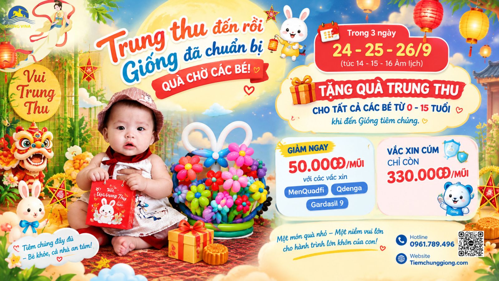 TRUNG THU ĐẾN RỒI – GIÓNG ĐÃ CHUẨN BỊ QUÀ CHỜ CÁC BÉ! 