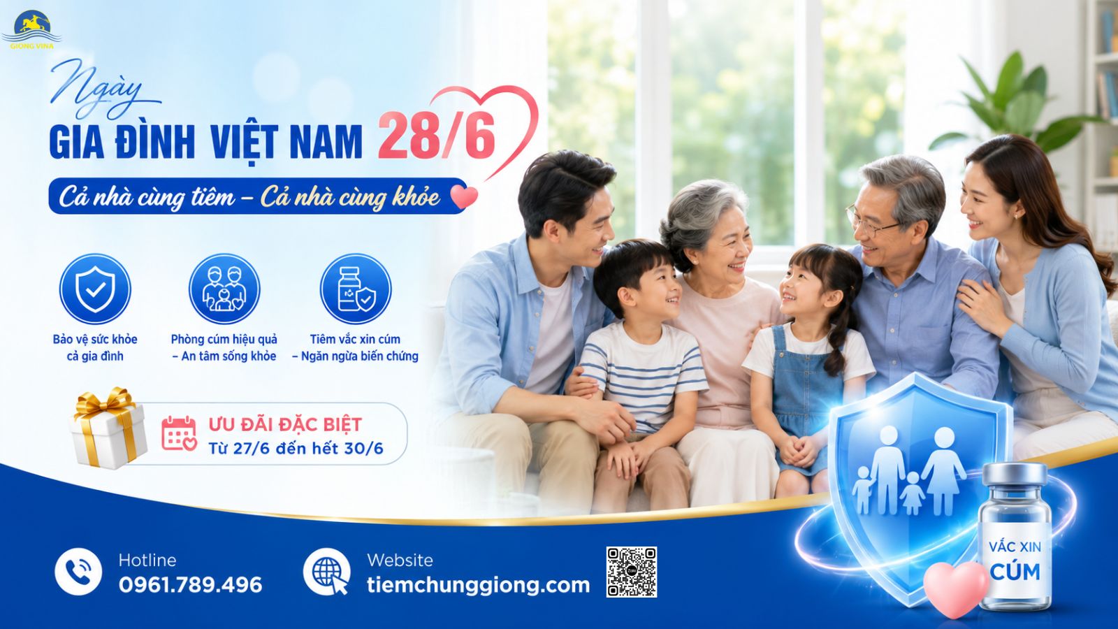 NGÀY GIA ĐÌNH VIỆT NAM 28/6: CẢ NHÀ CÙNG TIÊM – CẢ NHÀ CÙNG KHỎE