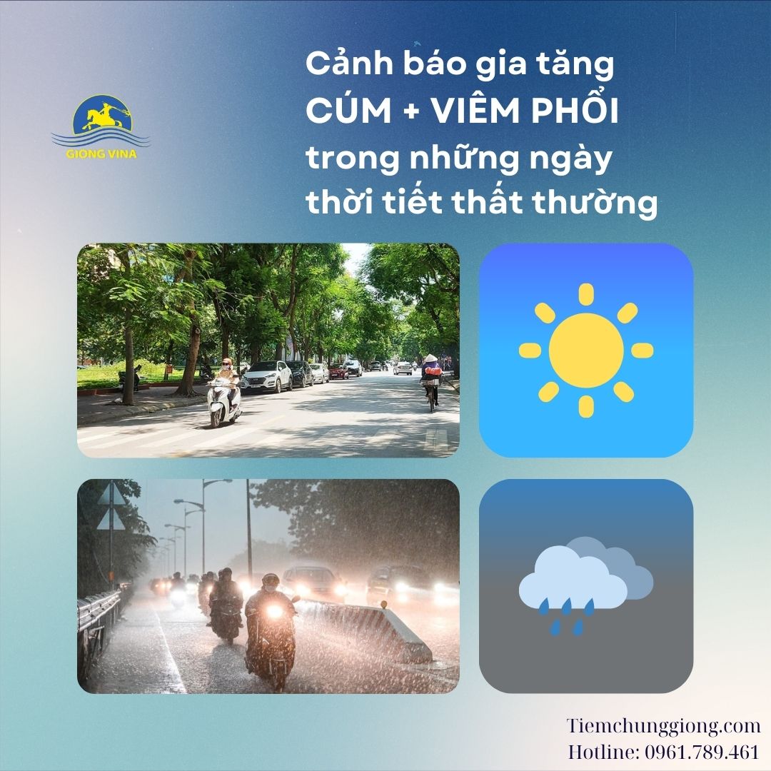 Cảnh báo gia tăng CÚM + VIÊM PHỔI những ngày thời tiết thất thường