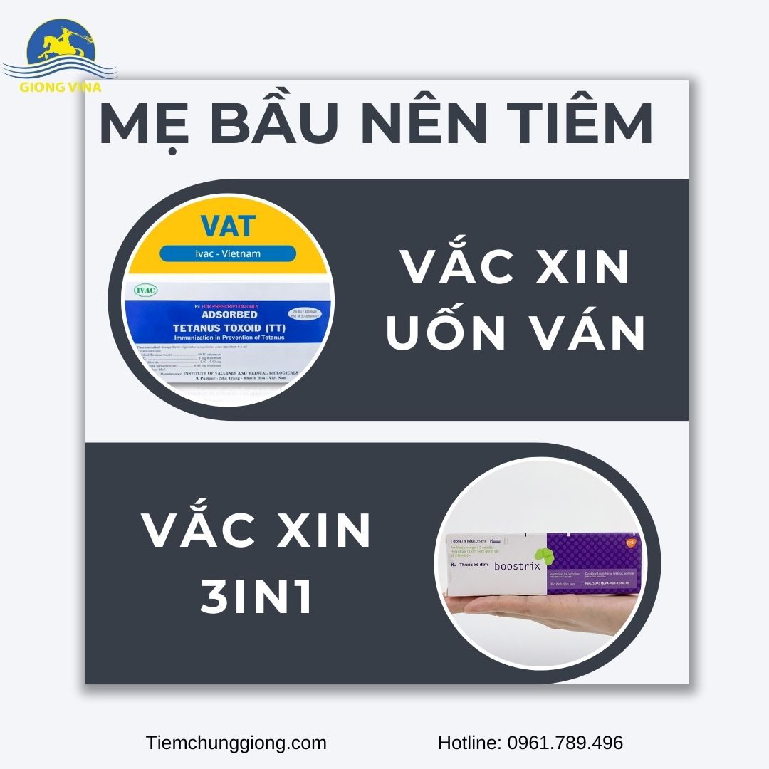 Mẹ bầu nên tiêm vắc xin Uốn ván hay vắc xin 3in1?
