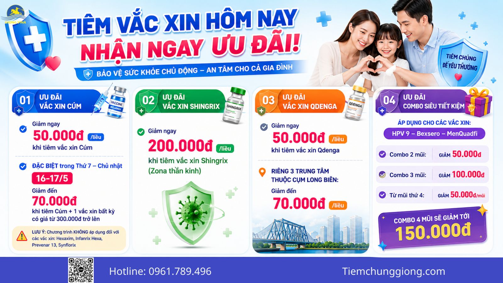 BẢO VỆ CẢ NHÀ VỚI LOẠT ƯU ĐÃI VẮC XIN HOT NHẤT THÁNG