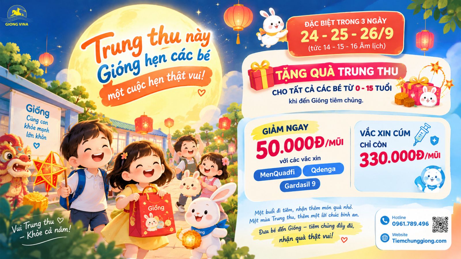TRUNG THU NÀY, GIÓNG HẸN CÁC BÉ MỘT CUỘC HẸN THẬT VUI!