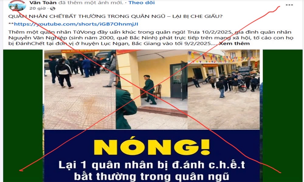Thông tin vụ việc quân nhân Nguyễn Văn Nghiệp tử vong